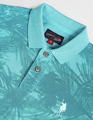 Image of U.S. Polo ASSN. Men's Slim Fit Cotton Polo T-Shirt, Ribbed Collar, Half Sleeves Casual Mens Tshirt for Men