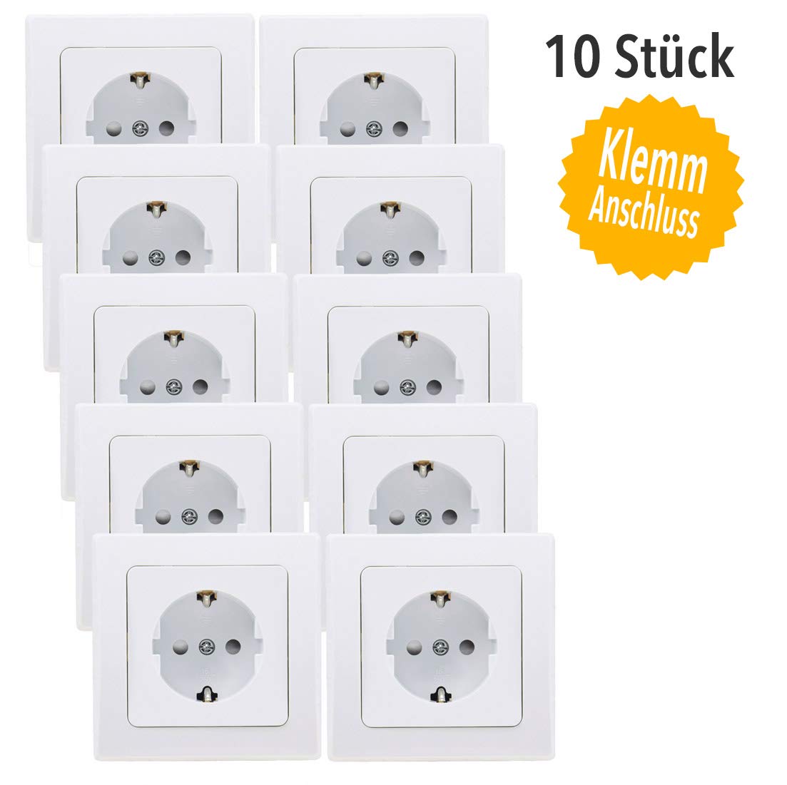 ChiliTec Prise électrique de sécurité encastrable 250 V pour UP Boîtes