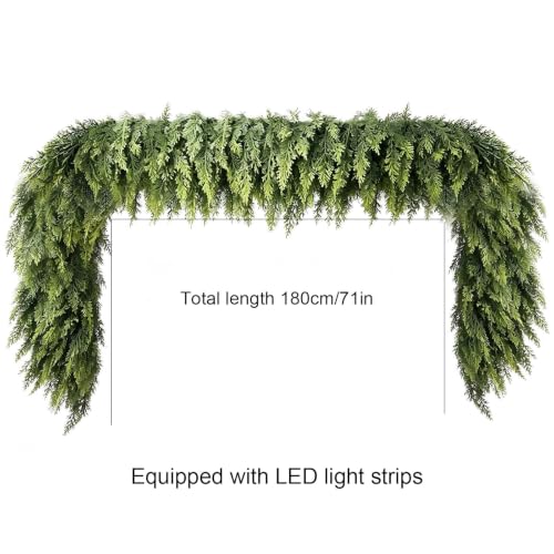 5.9ft Christmas Garland Norfolk Pine Garland Artificial Greenery Garland - image 2