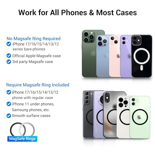 PROfezzion Magnetyczny uchwyt samochodowy na przednią szybę do iPhone'a