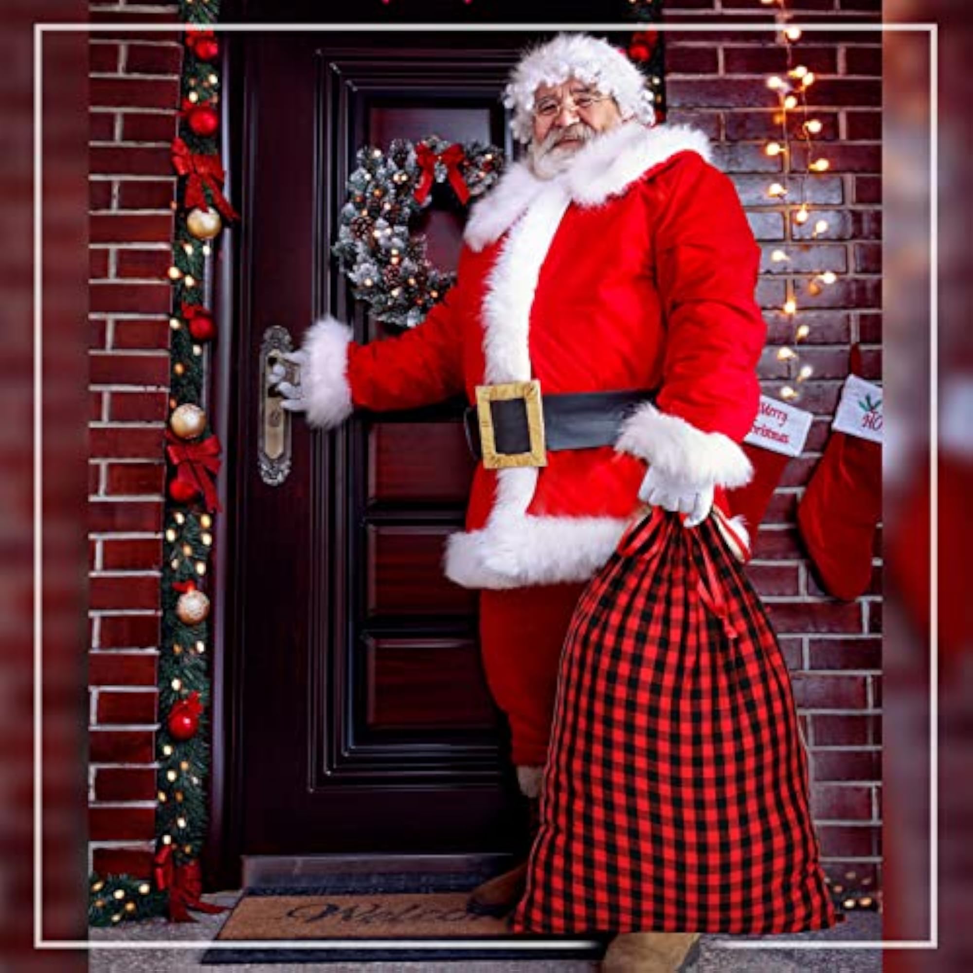 Big Christmas Drawstring Bags, Assorted Gift Storage