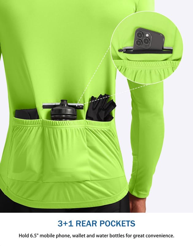 Men's Long Sleeve Half-Zip Cycling Jersey