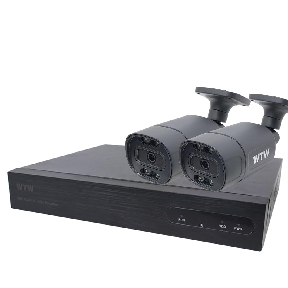 Amazon.co.jp: WTW 塚本無線 500万画素XPoEバレット型黒2台セット2TB