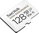 SanDisk 128GB High Endurance Video MicroSDXC Card with Adapter for Dash Cam and Home Monitoring Surveillance Systems - C10, U3, V30, 4K UHD, Micro SD Card - SDSQQNR-128G-GN6IA gallery image