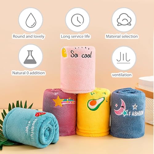 Image of DIVYAM Microfiber Hair Towel Wrap for Women | Quick-Dry Soft Hair Drying Cap with Elastic Loop | Lightweight Magic Head Wrap for Long, Curly & Wet Hair (Blue, Set of 1)