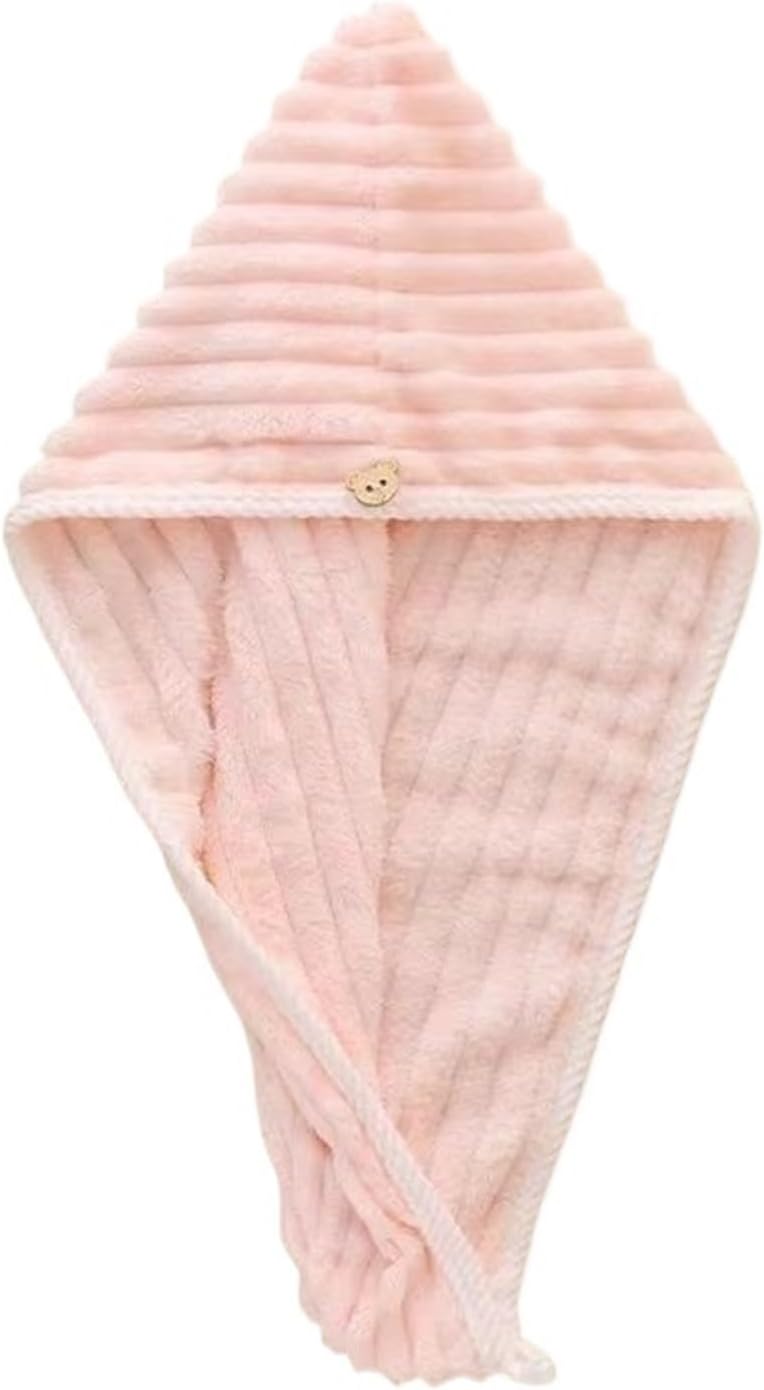 Hair Towel Shower Cap Hair Towel Wrap for Women Quick Dry Hair Towel Absorbent Hair Wrap Thick Wavy Hair Drying Towel Hair Wrap Towels(Pink)
