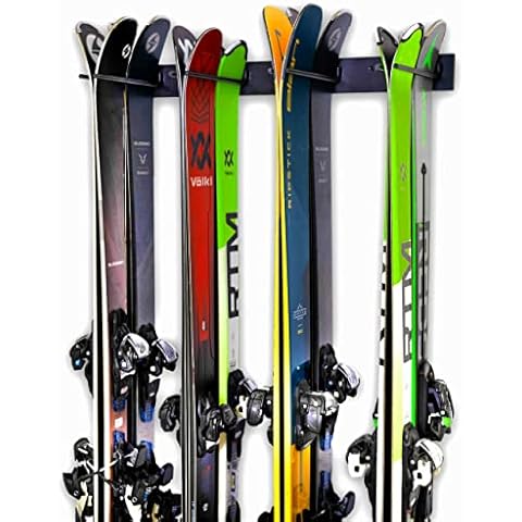 StoreYourBoard Ski-Wandhalterung für 8 Paar Skihalterungen für Heim- und Garagen-Ski aus Stahl (Schwarz) Cover