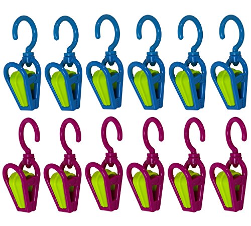 Smart Home Swivel Hanging Clip Hook - Set Of 12
