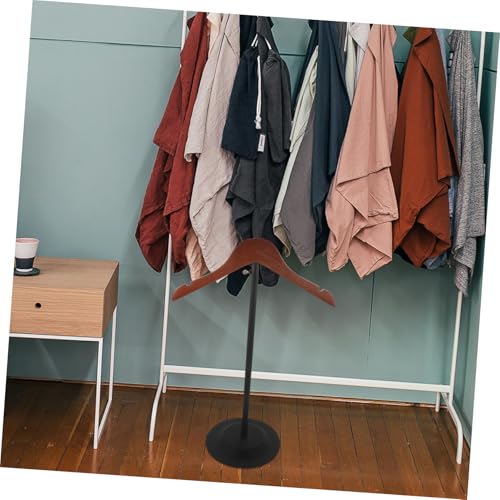 Présentoir à t-shirts ajustable en métal robuste avec base noire