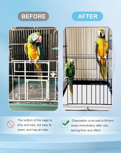 Image of Disposable Bird Cage Liner Birds Cage Liners Super Absorbent Birdcage Liners Parakeet Cage Training Accessories with Quick-Dry Surface for Cockatiels Canaries Parrots