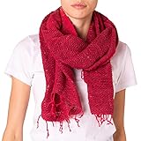 bufandas de algodon para niños De algodón puro de calidad PANASIAM Bufanda elegante de tejido grueso de algodón para cualquier ocasión., rojo burdeos, Talla única