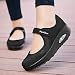Imagen de Sandalias para Mujer Malla Merceditas Plataforma Ligero Zapatillas Sneaker Casual Zapatos de Deporte Mocasines Negros Veran 36 EU