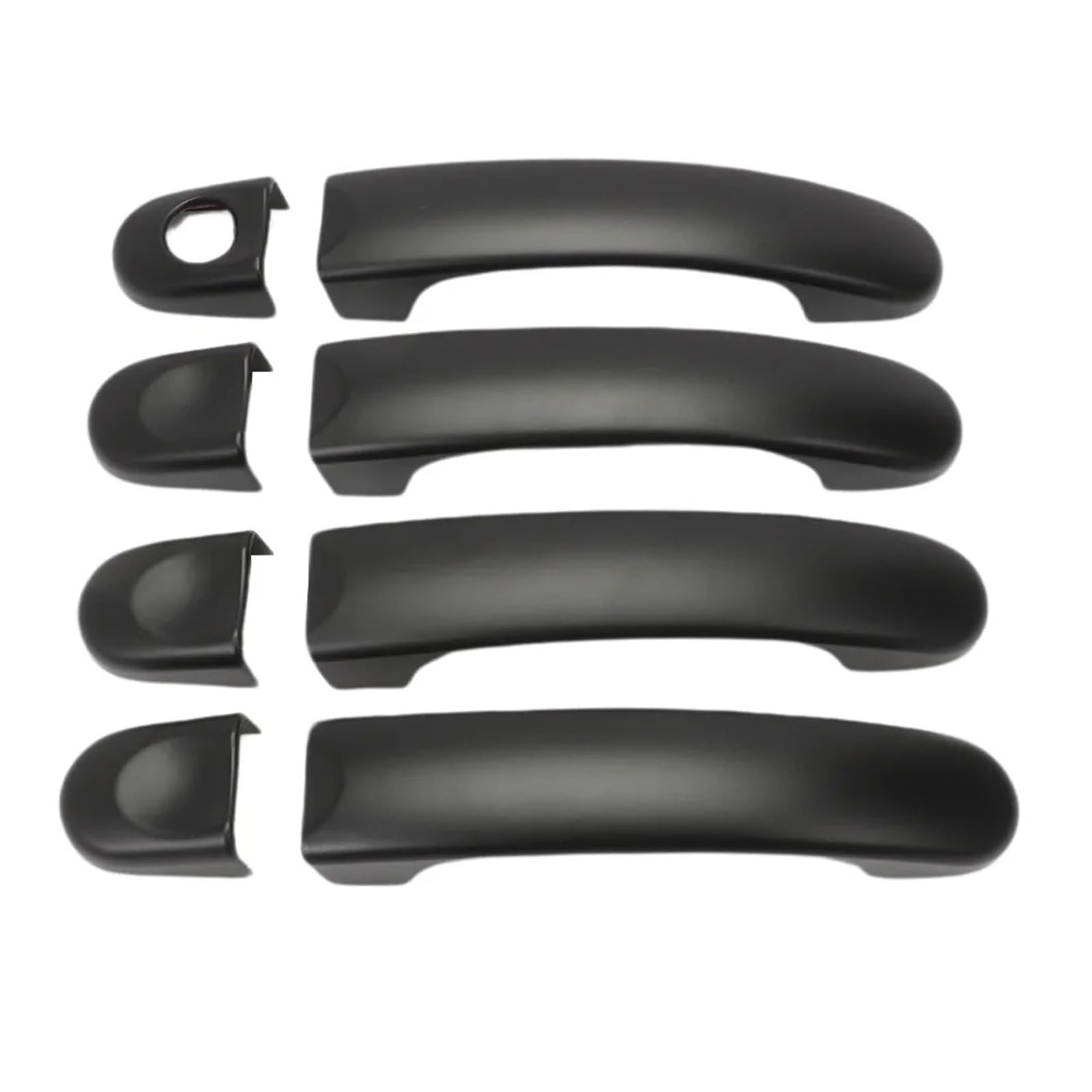 RAGPUKMUAN Car Door Outer Grab Handle for Vw Transport T5 T6 Caddy Van 8 PCS Black Door Handle Cover(Single Hole)