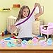 6pack Butter Slime Kit- Blue Oreo,Yellow Pineapple,Pink Peach,Lollipop Candy Slime,Super Soft and Non-Sticky, Birthday Gifts, Party Favor for Kids Girls & Boys.