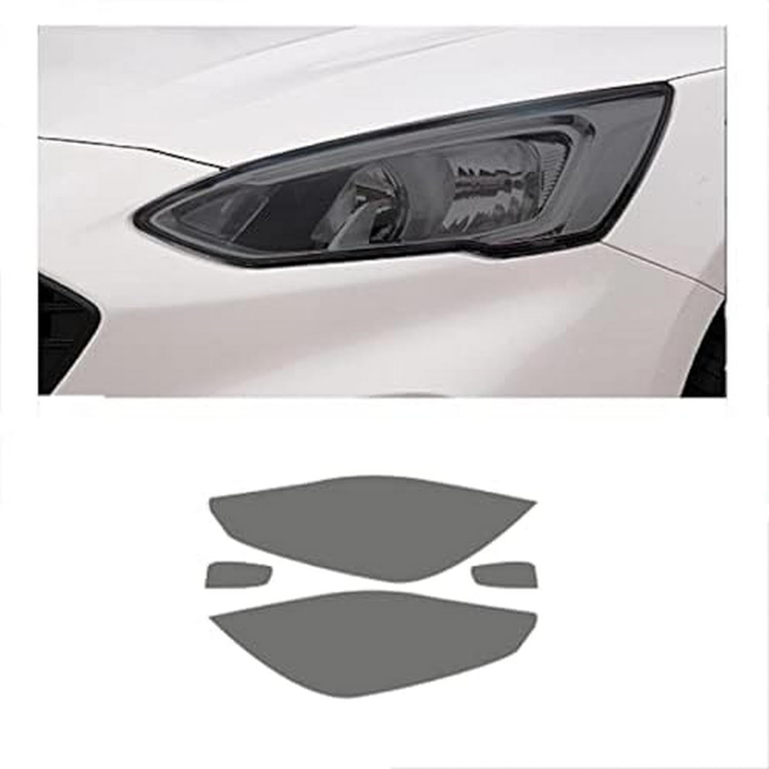 SamLng Car Front Light Film for Focus 2019 2020 Car Headlight Protective Film Front Light Transparent Blackened TPU Sticker Car Headlight Protective Film