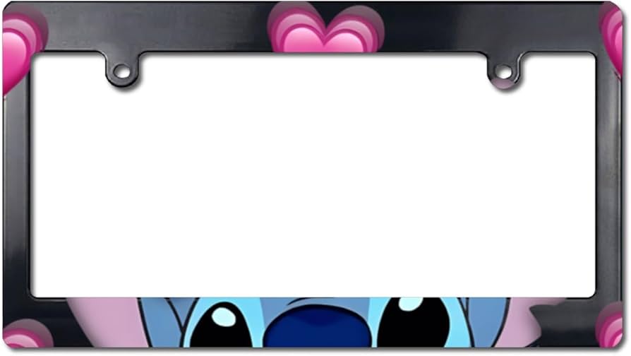 スティッチ　ライセンスフレーム　ナンバープレート　車用品　カー用品　ステッチ スティッチ ライセンスフレーム ナンバープレート 車用品 カー