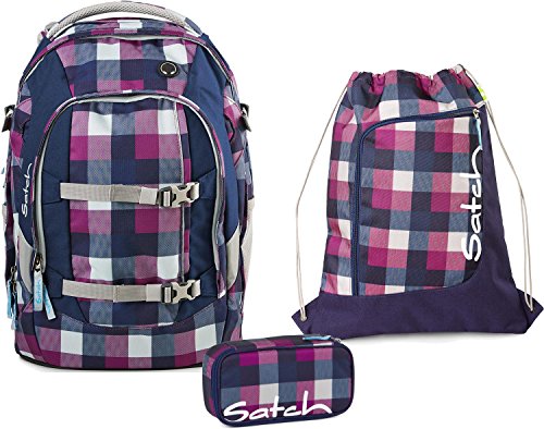 Preisvergleich Produktbild Satch Schulrucksack-Set 3-TLG Pack Berry Carry Lila