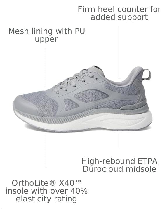 Image of Propet Mens 392 Durocloud Walking Walking Sneakers Shoes - Black