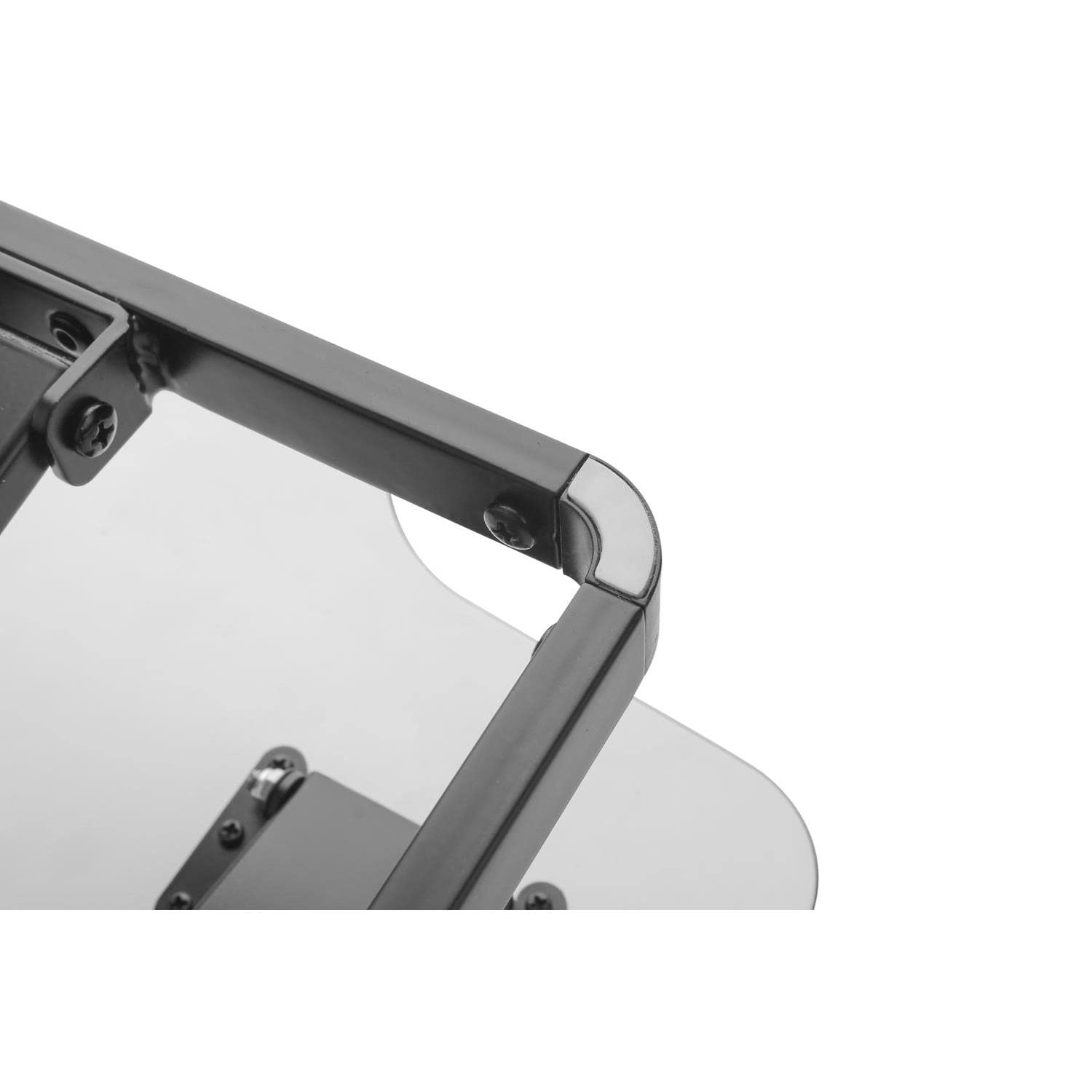 ER-420 Sitz-Steh-Schreibtisch Höhenverstellbarer Schreibtischaufsatz mit Gasfeder Schreibtisch Konverter für Monitor Laptop bis max. 10kg (Weiß)