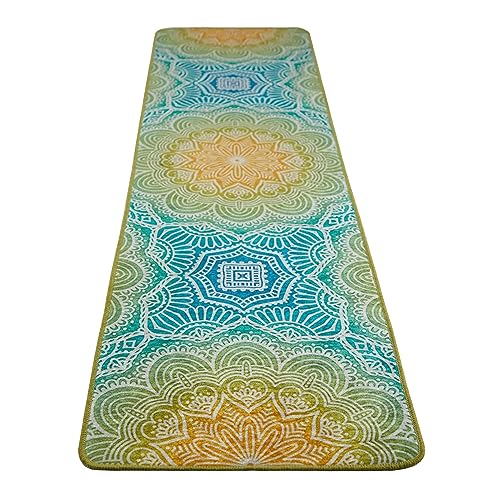 Tapis de yoga bleu tapis de sol gym pilates et étirements fitness