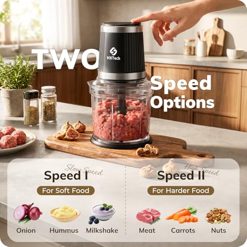 Food Processor Set: 2-Speed Electric Food Chopper with 2 Bowls - image 4