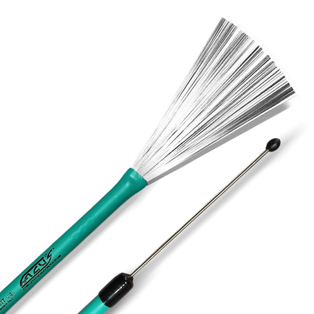 Facus Brushes Light Spazzola Metallica Innovativa e Brevettata - Sistema di bloccaggio (3 Posizioni) con Molla e Sfera per un'ottima stabilità. Manico in alluminio rivestito in gomma.