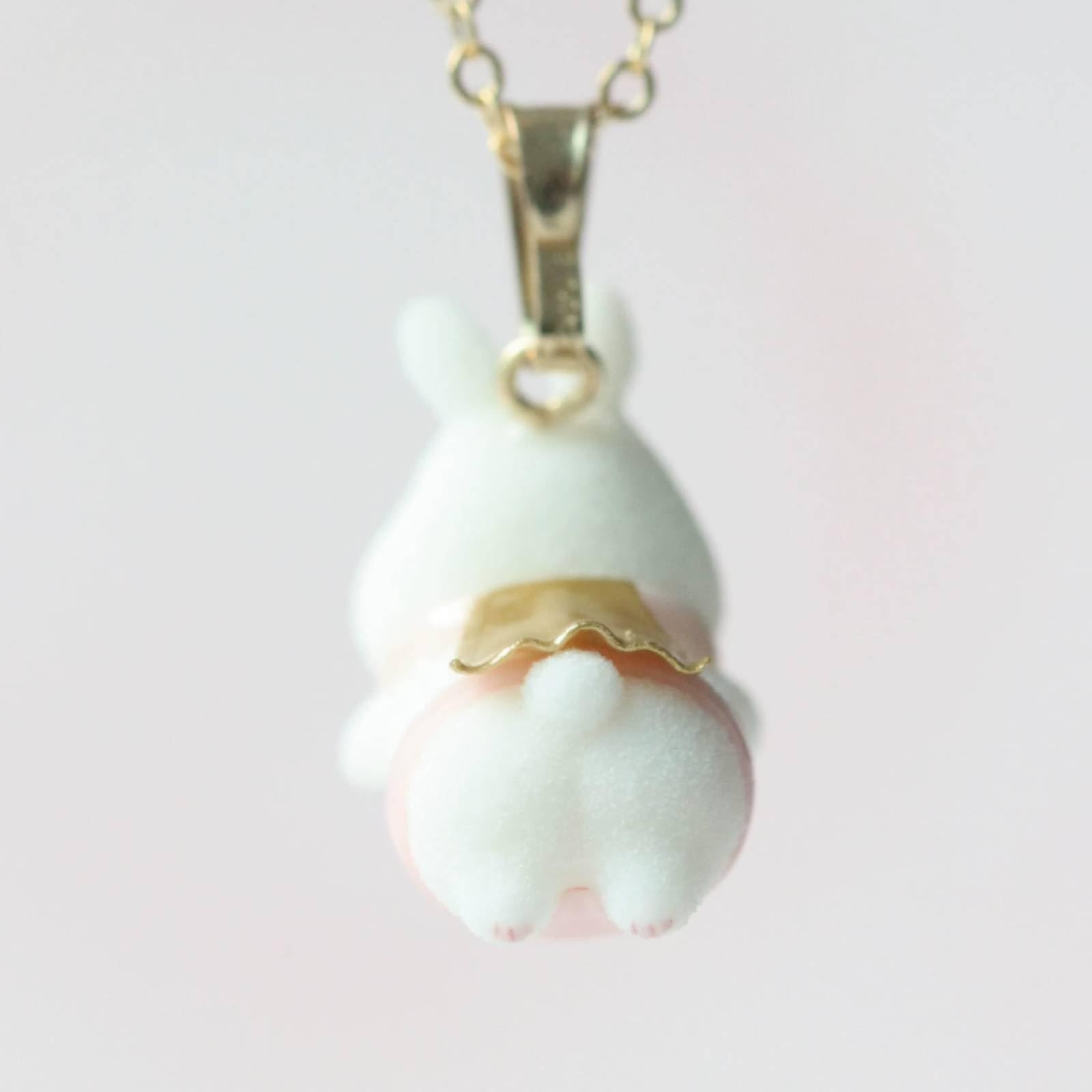con Colgante Conejo para Mujer con Cana Ajustable Resina Femenino con Tierno para Regalo Valentín, Collar con Colgante, Cadena De 56+7cm A La Altura del Pecho