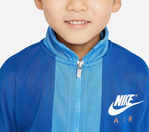 Nike Air Little Boys Half-Zip Tricot Jacket & Pants Tracksuit 2 Piece Set (B(86I161-B8M)/W, 2T)3