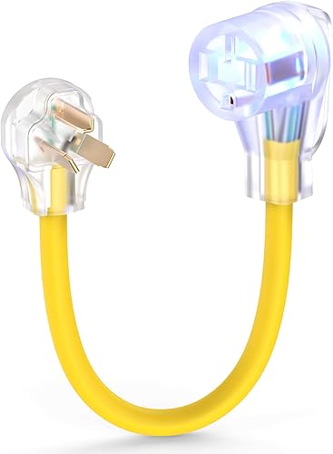 TOOLIOM NEMA 10-30P a 14-50R Cable adaptador de cargador EV con certificación UL de 30 amperios a 50 amperios para cargador EV de nivel 2 con