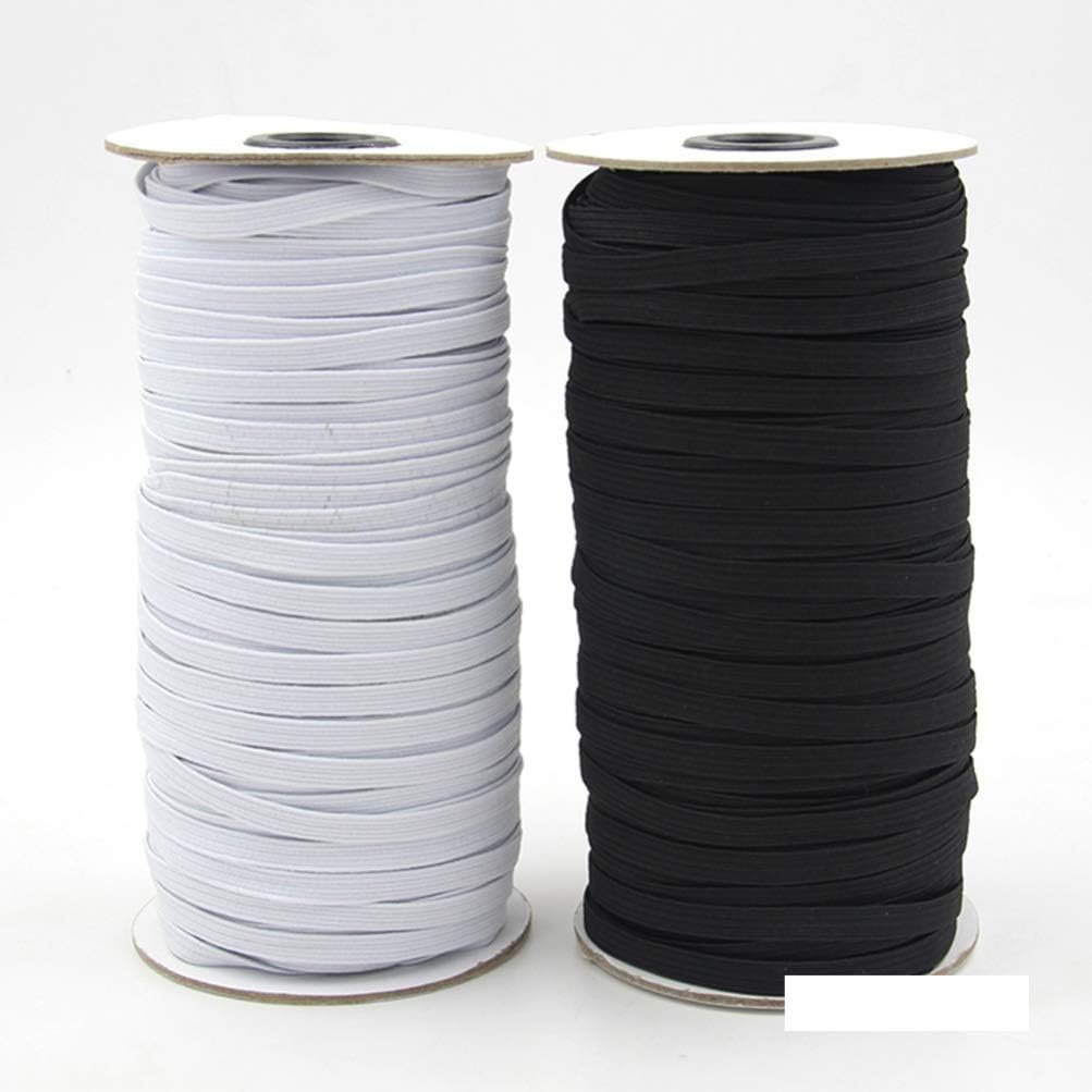 Width Flat Elastic Bands 10M x 6mm, Braided Elastic Cord Repair Ou