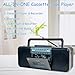 Portable Cassette Tape Player Recorder,AM/FM/SW Radio with Bluetooth,USB/SD, Big 10W Speaker,Record to Cassette/U Disk/SD Card via Mic, MP3 Converter, Earphone Jack,AC/DC Powered