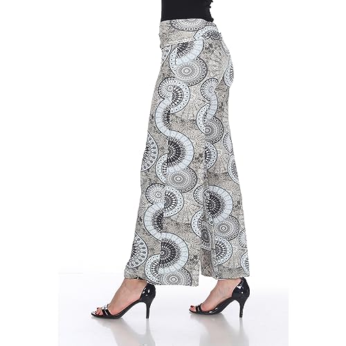 white mark Women's Circle Print Palazzo Pants2