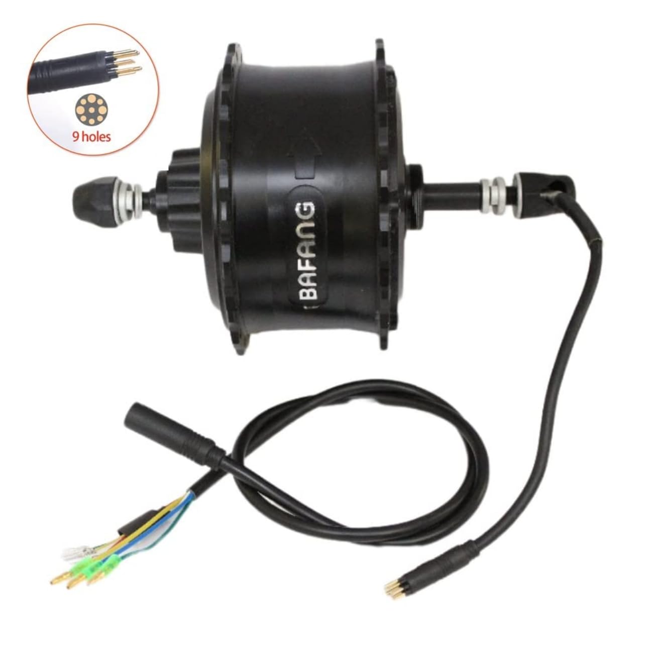 CHAOZHU 8FUN Rear Thread-on 500W Hub Motor, 36V/48V, Fit for Fat & Snow Bikes, 175mm/190mm Dropout (36V 500W, Dropout:175mm)