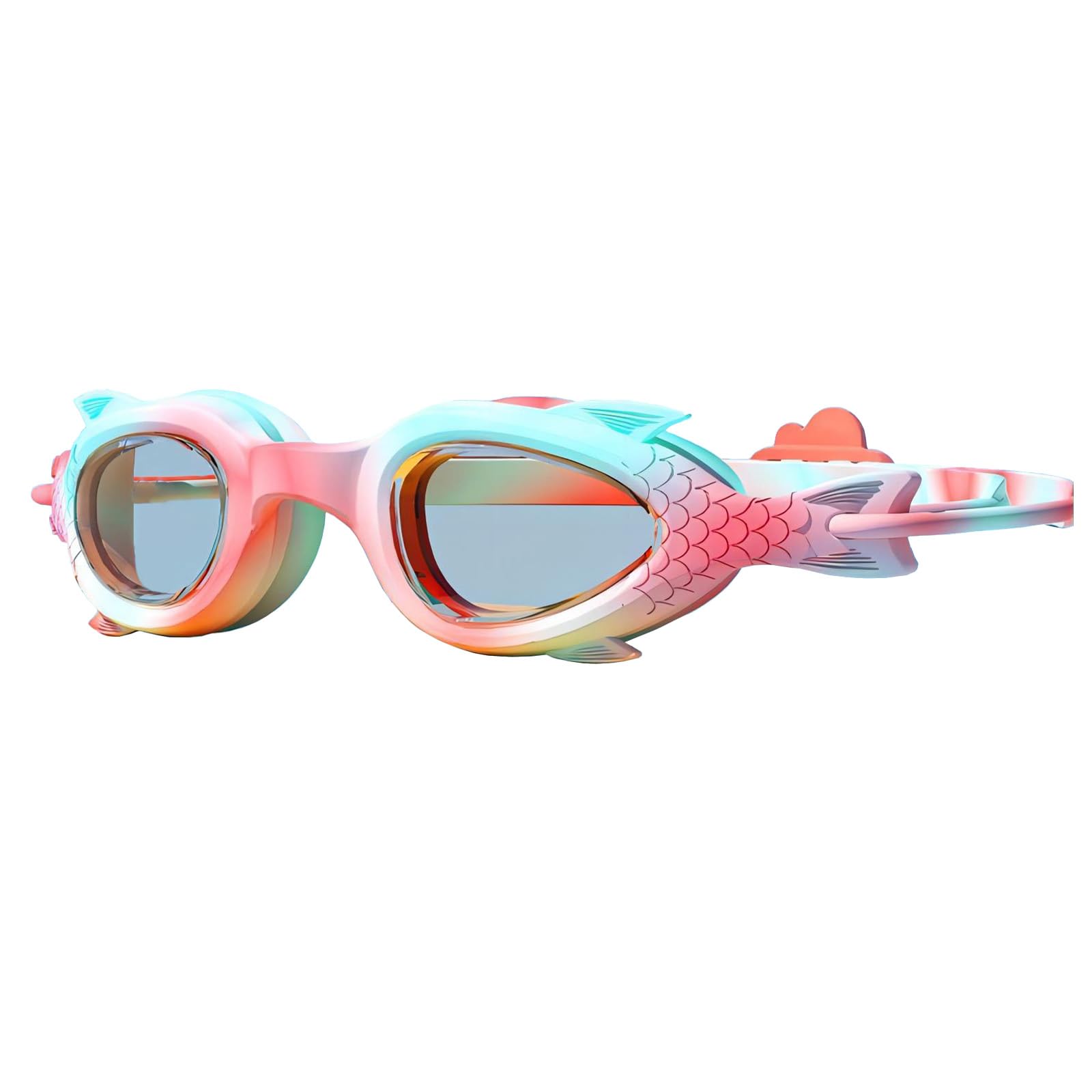 PORUPAEL Gafas de natación para niños, gafas de natación de sirena con protección UV y antivaho, sin fugas, gafas de natación para niños, gafas de natación ajustables para niños y niñas de 3 a 16 años