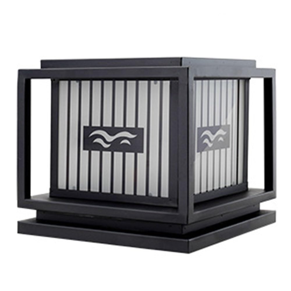 KUEYANB Pillar Light for Villa Gate Outdoor Waterproof Landscape Lighting for Courtyard Garden Retro Chinese Style Entrance Corridor Post Light Waterproof Exterior Lamp Post Lantern Head for Corridor