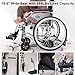 Lightweight Wheelchair with Flip-Back Arms and Removable Swing-Away Footrest, Folding Transport Wheelchairs with Brakes, 18.5-Inch Wide Seat, 300-Ib Weight Capacity, Quick Release Big Wheel