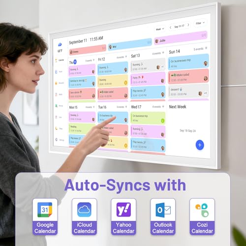 Image of 32 inch Smart Calendar Max, Digital Calendar & Chore Chart, Family Organizer with Interactive Touchscreen Display - Wall Mountable in Portrait or Landscape, Gifts for Women Men