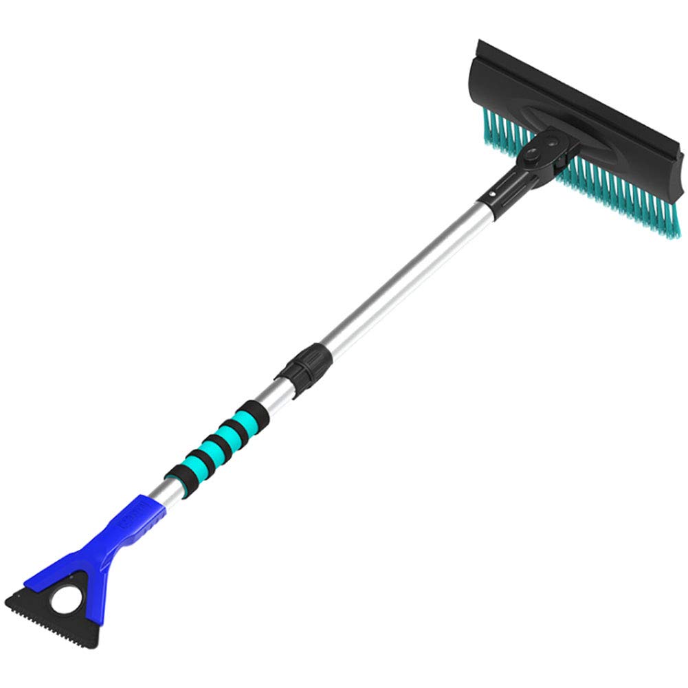 Spazzola da Neve con Tergipavimento e Raschietto per Ghiaccio, Strumento per la Rimozione del Ghiaccio del Gelo Della Neve, Spazzare Neve e Pala da Neve(62,5-91 Cm Liberamente Regolabile)