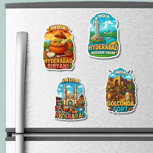 Image of Regalo Casila Hyderabad India Gift Fridge Magnet Set for Food Lovers Culture Enthusiasts and Travel Collectors