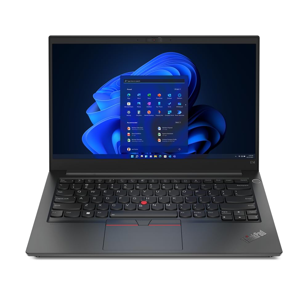 LenovoThinkPad E14 Gen 4, 14" FHD Display, Intel i7-1255U, 16GB RAM, 512GB SSD, Integrated Intel® Iris® Xe Graphics, W11P, Eng-Ar Keyboard, Black - 21E30035GR