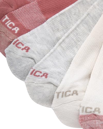 Image of Nautica Womens Quarter Socks Moisture Wicking Cushioned Socks, 12 Pack | Stretch Performance Dri-Motion Fabric, Cushioned with Arch Support, Breathable Mesh Panels, Quarter Cut, Shoe Size 4-10