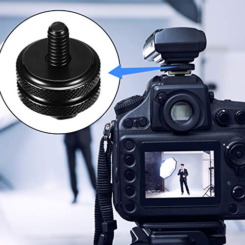 8 Pieces 1/4 Inch Cold Shoe Mount Adapter And Hot Shoe Flash Stand Adapter Kit For Dslr Camera Rig, Camera Flash Shoe Mounts For Tripod #TOP5