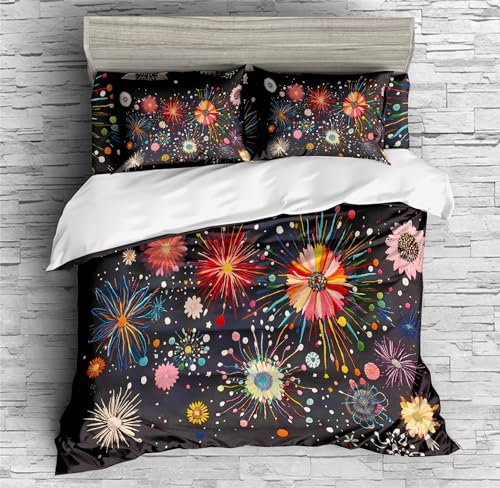 Housse de couette Nouvel An 3 pièces avec taies assorties