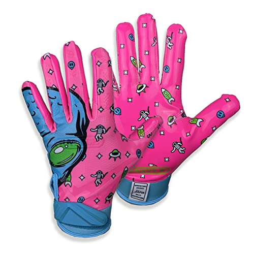 Battle Sports Alien Ultra-Stick Football Receiver Gloves For Adults (Pink, X-Large) #TOP1