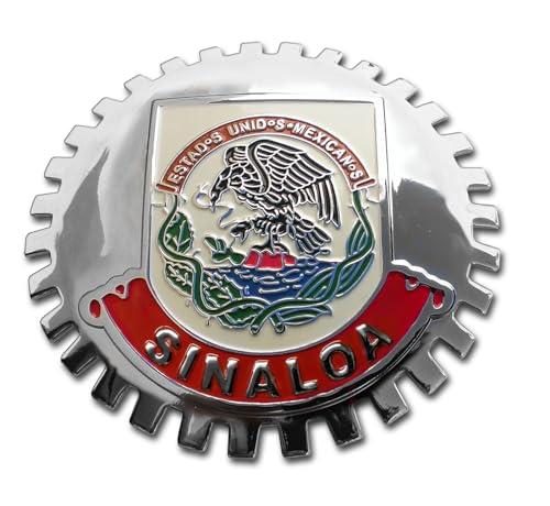 Image of Sinaloa Mexico Grill Badge Mexican Emblem for Trucks and Cars