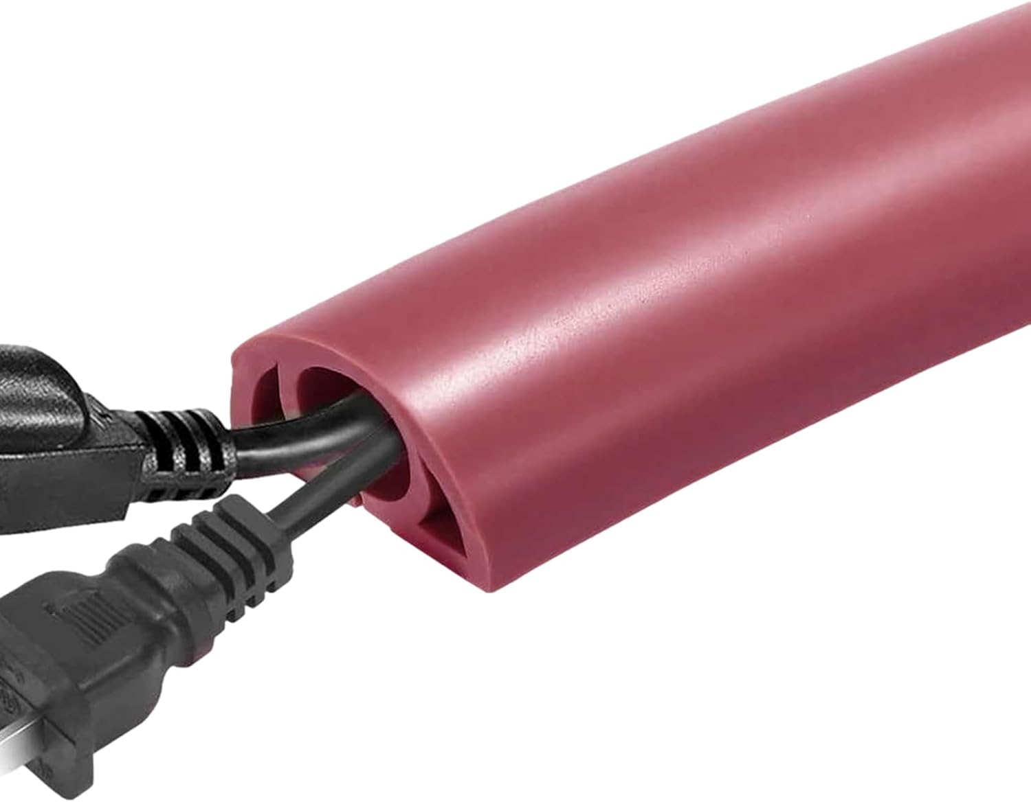 Floor Cable Cover, Soft Wire Floor Covers for Cords, PVC Flexible Wire Duct, Self-Adhesive Household Cable Management Cord Hider for Home Office or Outdoors