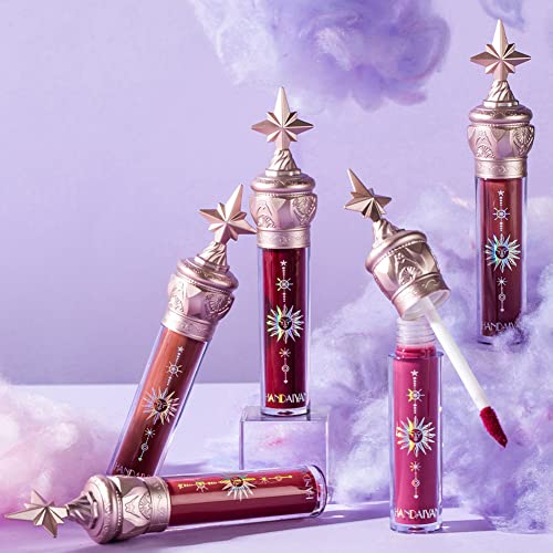 Pakivs 8Pcs Mirror Water Gloss Lip Gloss Set Glass Lip Dense Moisturizing Lip Stain Lip Glaze Lipstick Star Stick Design #TOP5