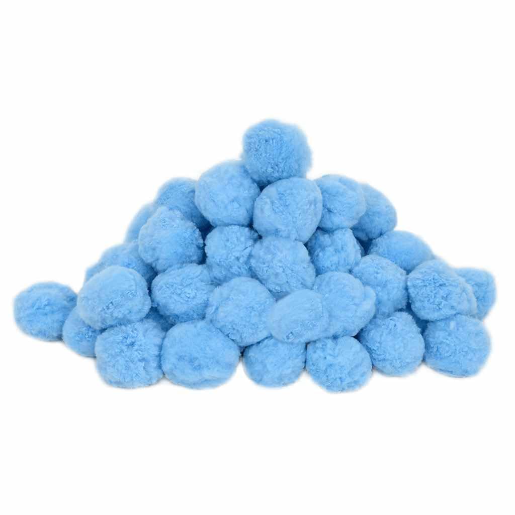 Bolas de filtro de piscina azul de polietileno de 2100 g de volumen, 50 mm de diámetro, repuesto para cartucho de filtro y filtro de arena, cuidado eficiente del agua para piscina, jacuzzi