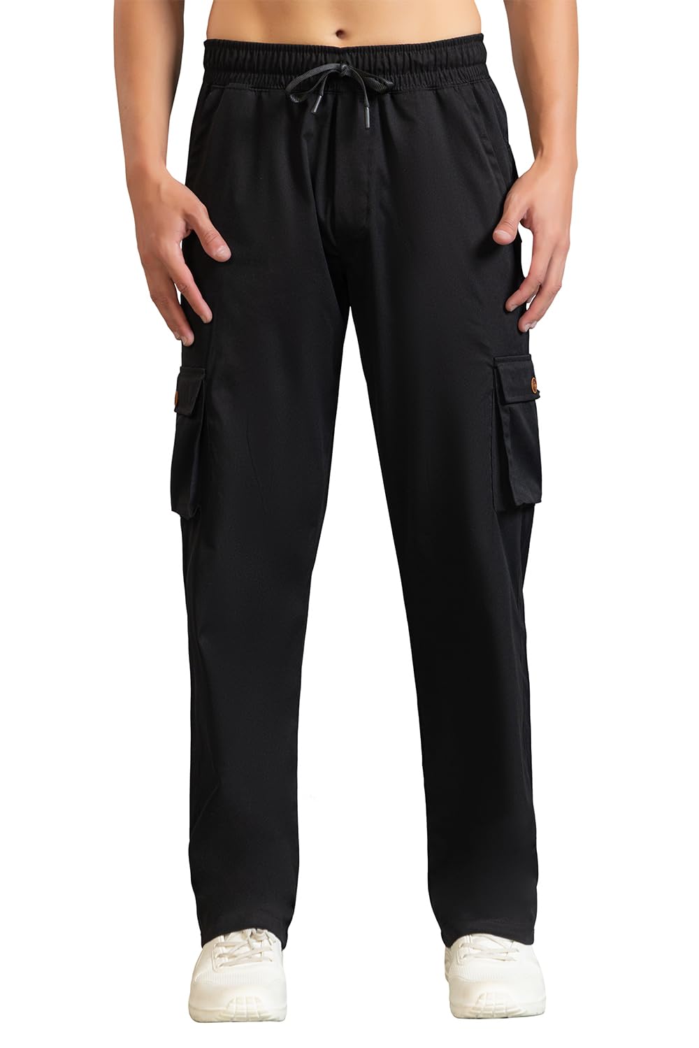 zeffit Men Cotton Comfit & Relax Casual WEAR Cargo Track Pant for Men Black-picture-32