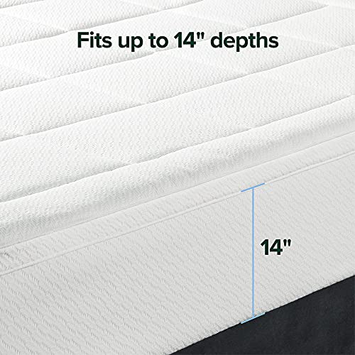 Image of Zinus 2 Inch Cloud Memory Foam Mattress Topper, Quilted Plush Mattress Topper, Green Tea Memory Foam Mattress Topper, Twin